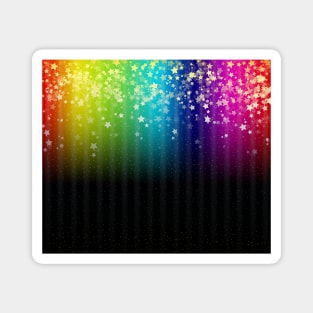 Colorful Space Rainbow Stars Magnet