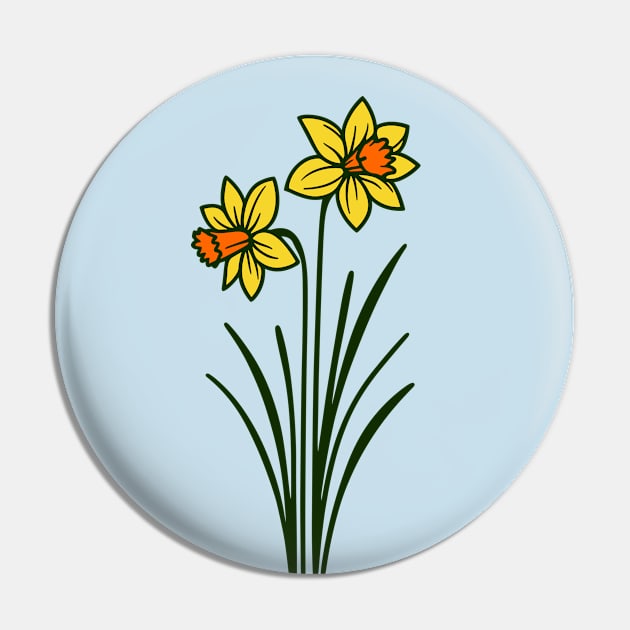 Daffodils Pin by KayBee Gift Shop