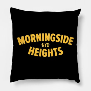 Morningside Heights Manhattan Logo -  Authentic NYC Vibes - Minimal Style Pillow