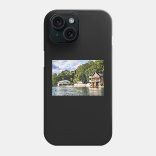 Boathouses on the Thames at Caversham Phone Case