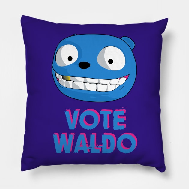 Black Mirror - Vote Waldo Pillow by atizadorgris