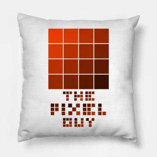 the pixel guy design for the pixel lover - green Pillow