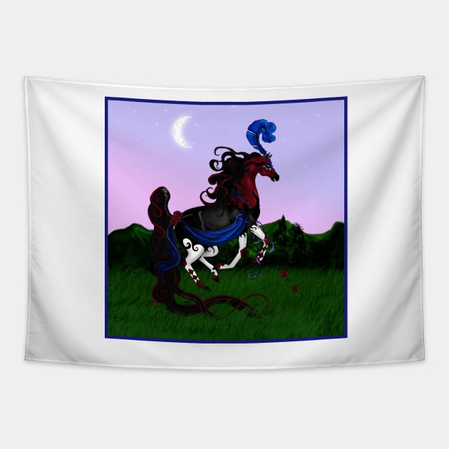 Festive Harlequine Horse Tapestry by pegacorna