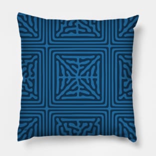 Turing Pattern Blocks (Blue) Pillow