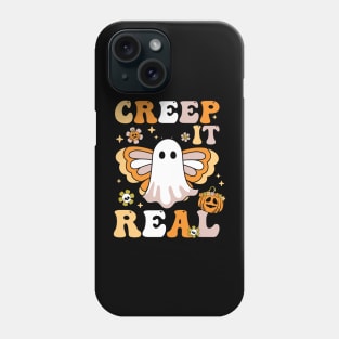 Creep it real funny hippie ghost Halloween matching family costume Phone Case