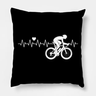 Cyclist Heartbeat Pillow