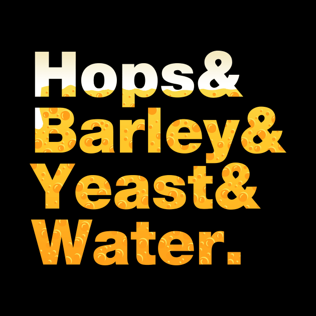 Beer Helvetica Name List Hops Barley Yeast Water by fishbiscuit