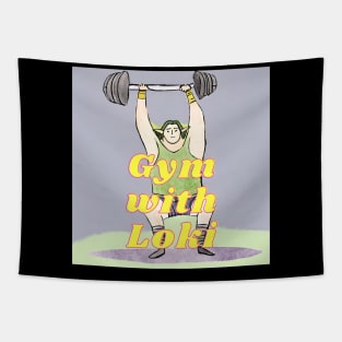 Gym with Loki! Tapestry