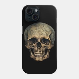 Skull with map Phone Case