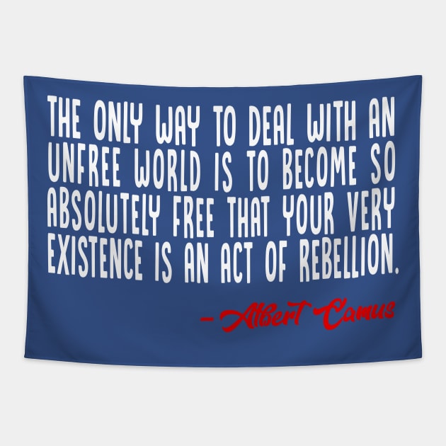 Albert Camus Rebellion Tapestry by DankFutura