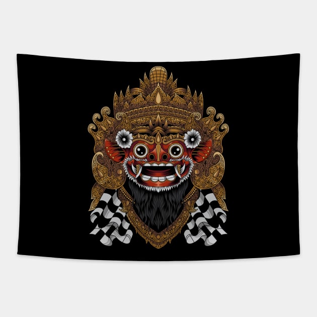 Barong balinese mask Tapestry by Marciano Graphic