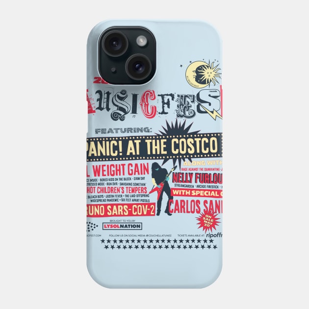 2020 Covid-19 Music Fest concert Phone Case by Sharkshock