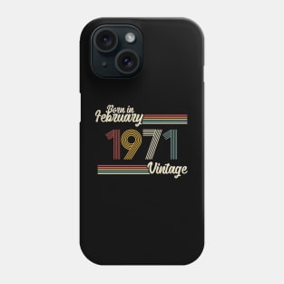 Vintage Born in February 1971 Phone Case