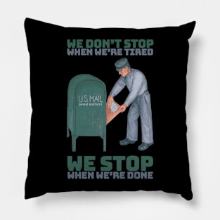 Vintage Postal Workers Pillow