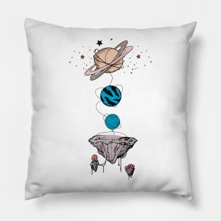 Space planets drag the pieces Pillow