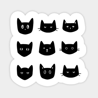 Cute Black Cat Pattern Magnet