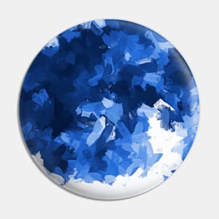 Blue Fog Abstract Painting Pin