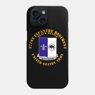 371st Infantry Regiment - DUI (V0) - Black Devils Phone Case