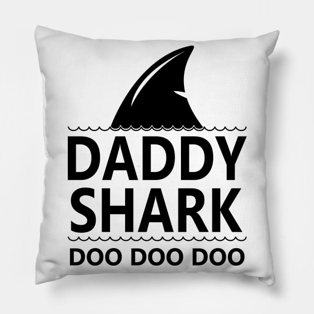 Daddy shark doo doo doo Pillow by MadebyTigger