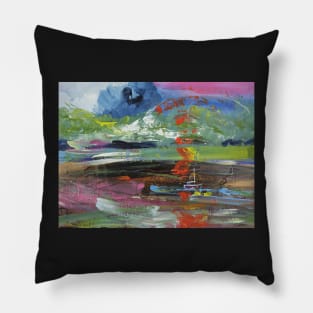 Abstract  Landscape Sailing 305 Pillow