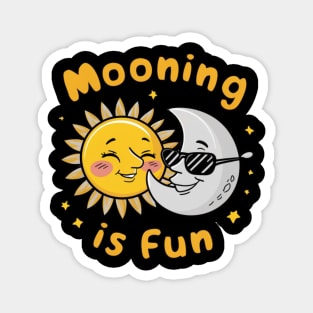 Solar Eclipse Funny Mooning The Sun Is Fun Magnet