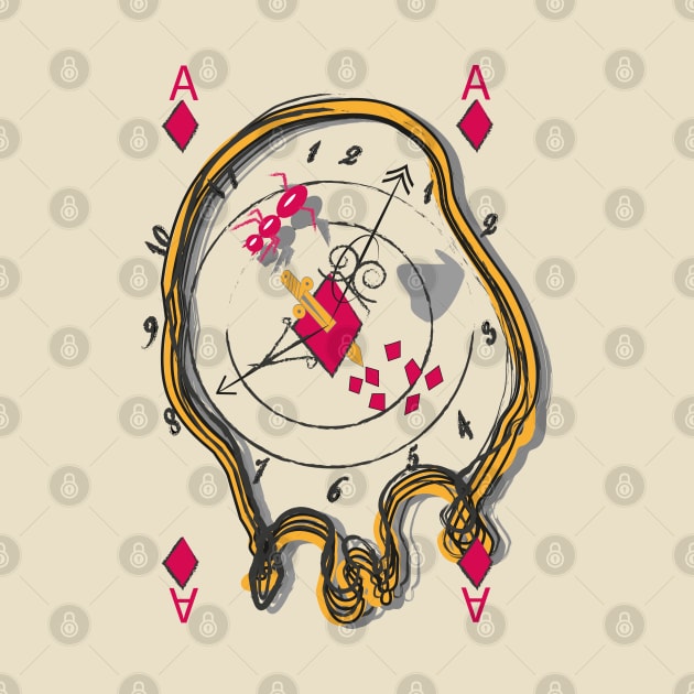 Playing Card Ace of Diamonds by CatCoconut-Art
