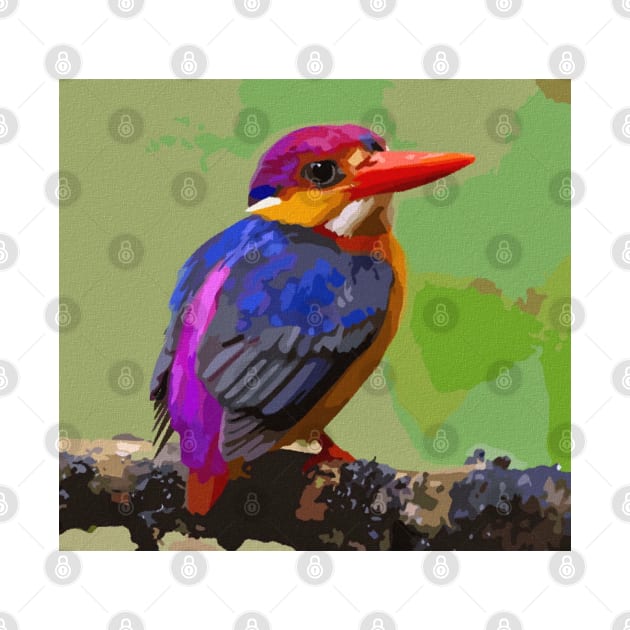 Dwarf Kingfisher by Glenn Landas Digital Art