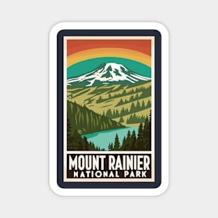 A Vintage Travel Art of the Mount Rainier National Park - Washington - US Magnet