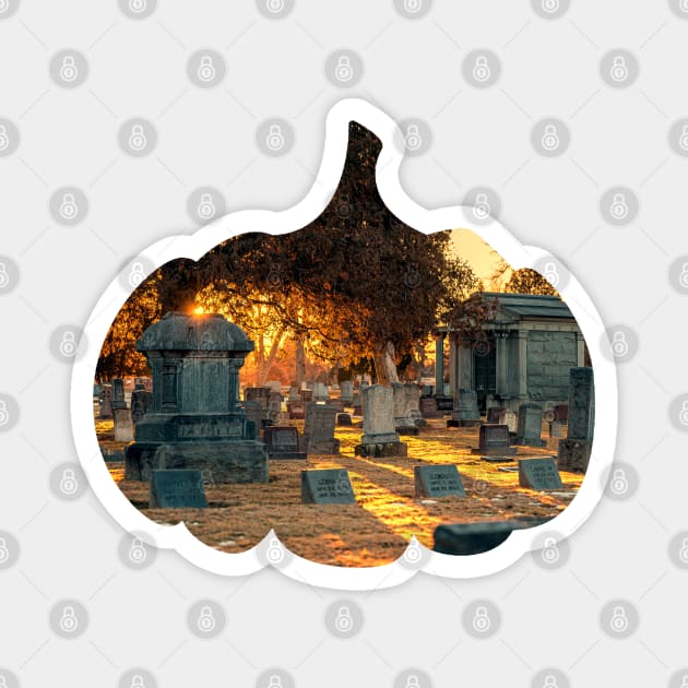 Pumpkin Cemetery Halloween Magnet by MilotheCorgi