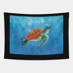 Green Sea Turtle - Horizontal Tapestry