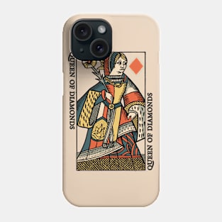Classic Character of Playing Card Queen of Diamonds Phone Case