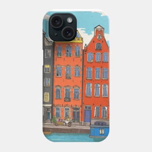 Herengracht Amsterdam City Travel Art Phone Case