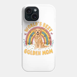 World's Best Golden Mom Colorful Rainbow and Butterflies Phone Case