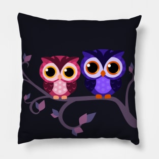 Kawaii Owls Pillow