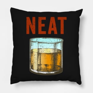 Whiskey Neat Old Fashioned Scotch and Bourbon Drinkers Pillow