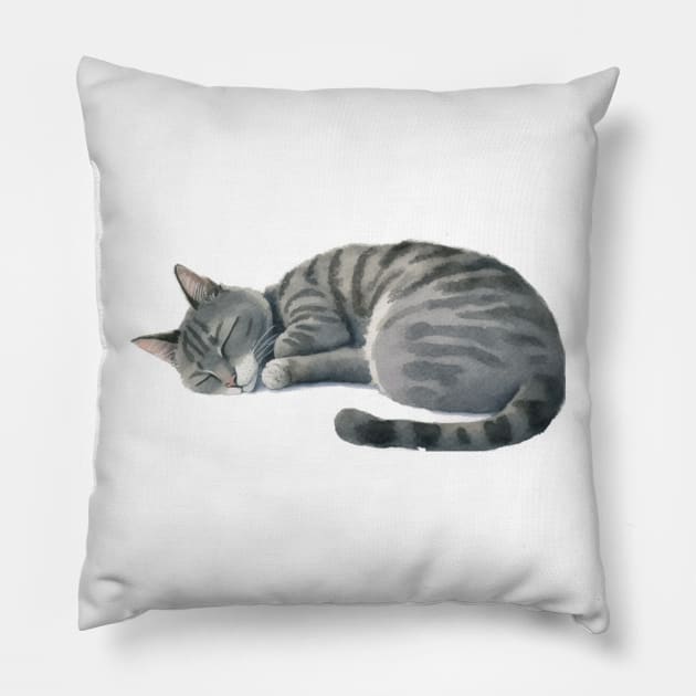 Sleeping Cat Pillow by fistikci