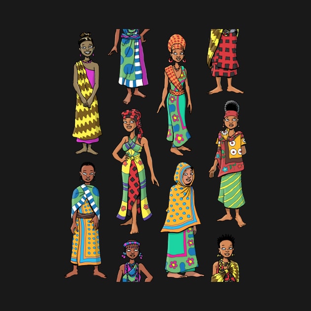 African Women Kanga Cloth by MrChuckles