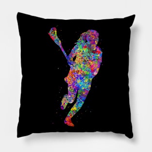 Lacrosse watercolor art Pillow