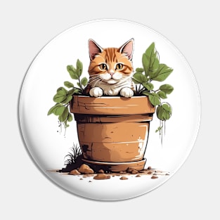 Cat In Plants Pin