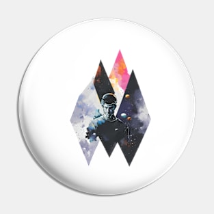 Abstract painting of a man in space Pin