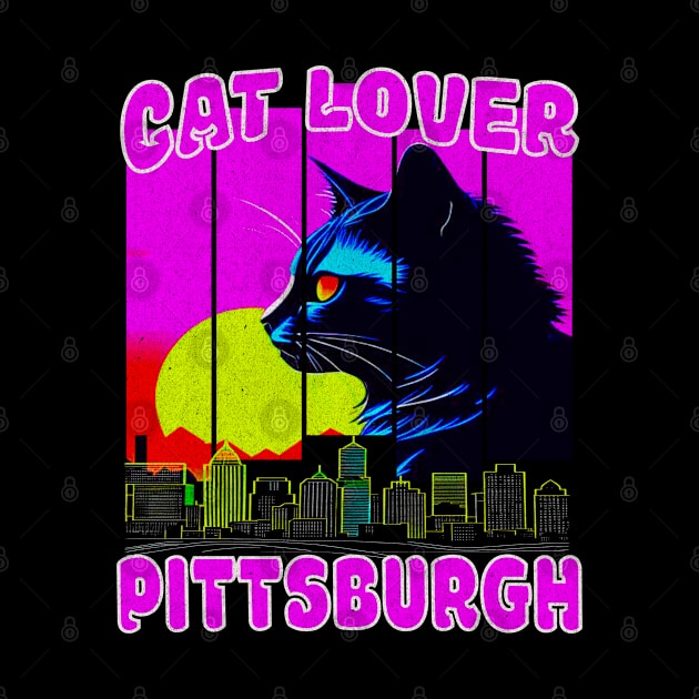 DISTRESSED Cat Lover PIttsburgh Pennsylvania Home Pride by Outrageous Flavors