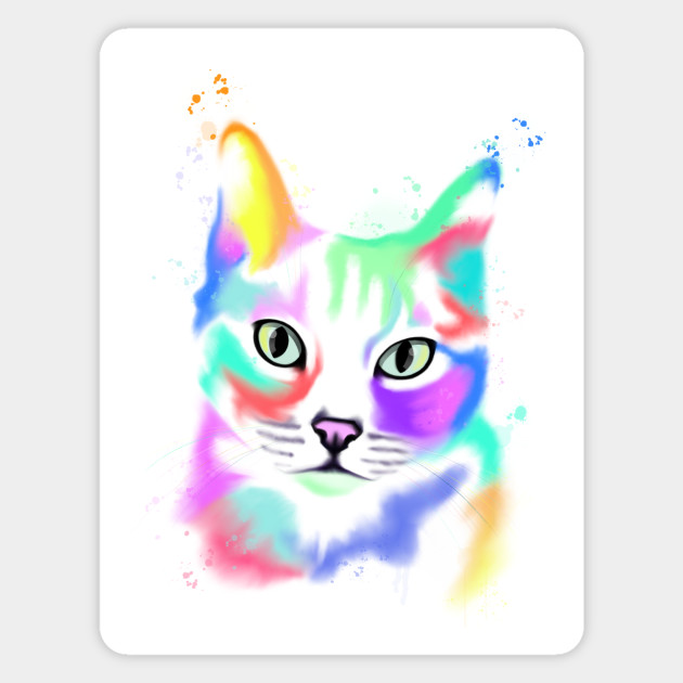 Rainbow Cat Cat Magnet Teepublic