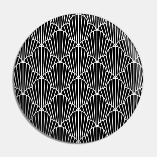 Art Deco Pattern No 31 - Black and White Pattern Pin