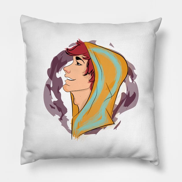 The Guy With A Hoodie Pillow by Heartfeltarts