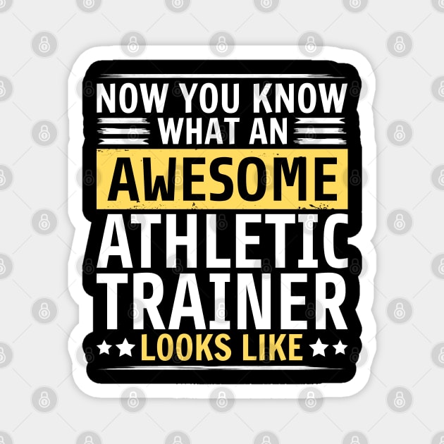 Now You Know What An Awesome Athletic Trainer Looks Like Magnet by White Martian