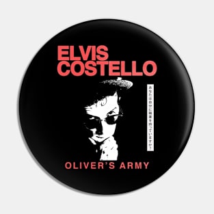 Elvis Costello olivers army vintage Pin