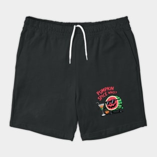 Pumpkin Spice Who? Funny Watermelon Jack o lantern Shorts