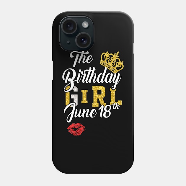 The Birthday Girl June 18th Phone Case by ladonna marchand