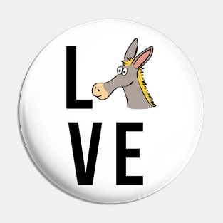 Love Donkeys Pin