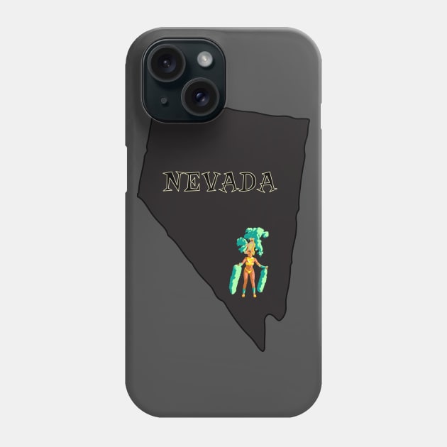 Nevada State Map Phone Case by xposedbydesign